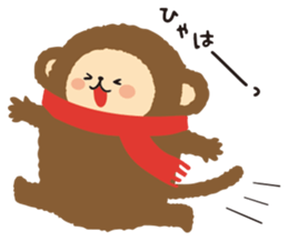 winter monkey sticker sticker #8831683
