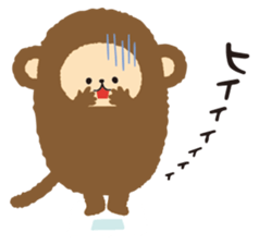 winter monkey sticker sticker #8831688