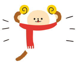 winter monkey sticker sticker #8831700