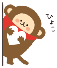 winter monkey sticker sticker #8831714