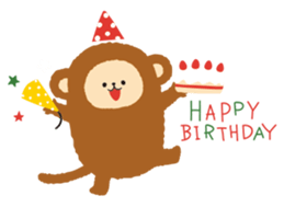 winter monkey sticker sticker #8831718