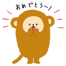 winter monkey sticker sticker #8831719