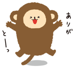 winter monkey sticker sticker #8831720