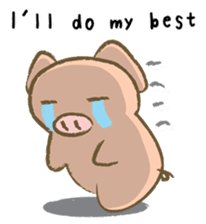 Bukke the piglet 3 (English version) sticker #8832057