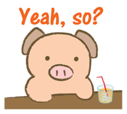 Bukke the piglet 3 (English version) sticker #8832065