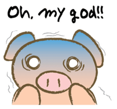 Bukke the piglet 3 (English version) sticker #8832075