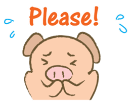 Bukke the piglet 3 (English version) sticker #8832077