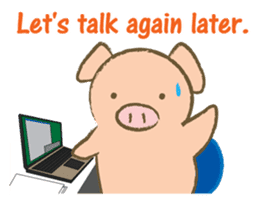 Bukke the piglet 3 (English version) sticker #8832078