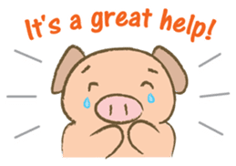 Bukke the piglet 3 (English version) sticker #8832079