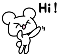Black & white bear (ver.English) sticker #8833442