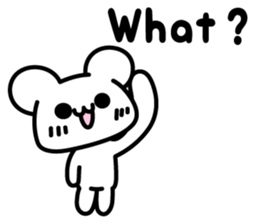 Black & white bear (ver.English) sticker #8833443