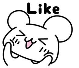 Black & white bear (ver.English) sticker #8833444