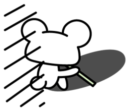 Black & white bear (ver.English) sticker #8833446