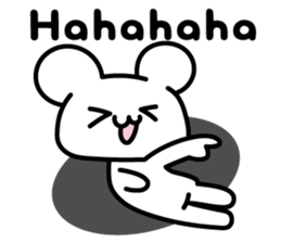 Black & white bear (ver.English) sticker #8833450