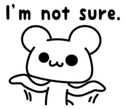 Black & white bear (ver.English) sticker #8833451