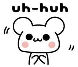 Black & white bear (ver.English) sticker #8833452