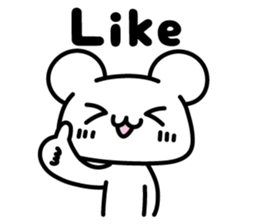 Black & white bear (ver.English) sticker #8833453