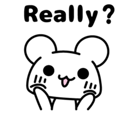 Black & white bear (ver.English) sticker #8833455