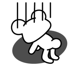 Black & white bear (ver.English) sticker #8833456