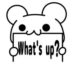 Black & white bear (ver.English) sticker #8833457