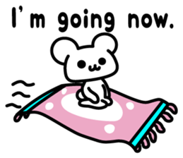 Black & white bear (ver.English) sticker #8833460