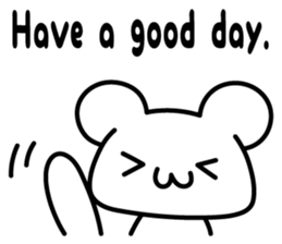 Black & white bear (ver.English) sticker #8833461