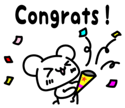 Black & white bear (ver.English) sticker #8833462