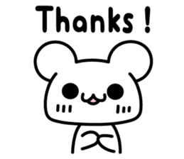 Black & white bear (ver.English) sticker #8833463