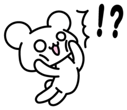 Black & white bear (ver.English) sticker #8833464