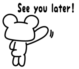 Black & white bear (ver.English) sticker #8833465