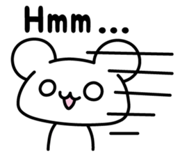 Black & white bear (ver.English) sticker #8833466