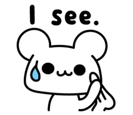 Black & white bear (ver.English) sticker #8833469