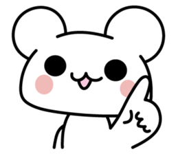 Black & white bear (ver.English) sticker #8833470