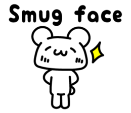 Black & white bear (ver.English) sticker #8833471