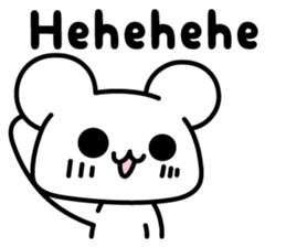 Black & white bear (ver.English) sticker #8833474