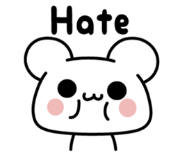 Black & white bear (ver.English) sticker #8833475