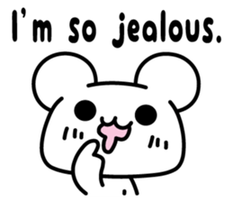 Black & white bear (ver.English) sticker #8833476