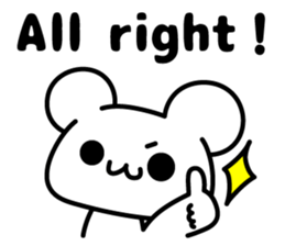 Black & white bear (ver.English) sticker #8833477