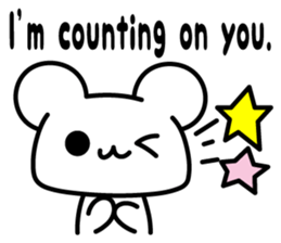 Black & white bear (ver.English) sticker #8833478