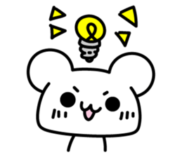 Black & white bear (ver.English) sticker #8833480
