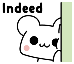 Black & white bear (ver.English) sticker #8833481