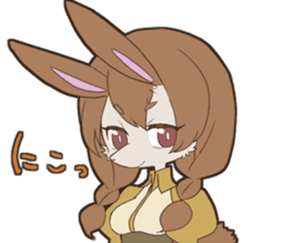 KAWAII rabbit girl sticker #8833962