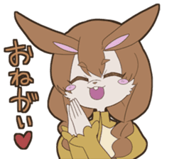 KAWAII rabbit girl sticker #8833967