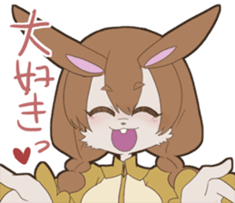 KAWAII rabbit girl sticker #8833980