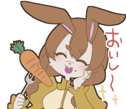 KAWAII rabbit girl sticker #8833989
