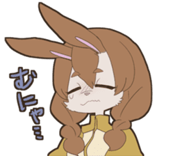 KAWAII rabbit girl sticker #8833992