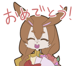 KAWAII rabbit girl sticker #8833993