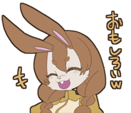 KAWAII rabbit girl sticker #8833996
