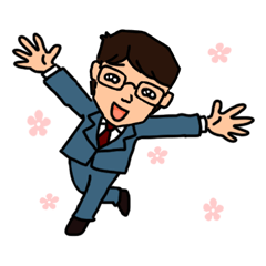 Office worker with 40 emotion or pattern