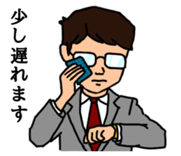 Office worker with 40 emotion or pattern sticker #8834010